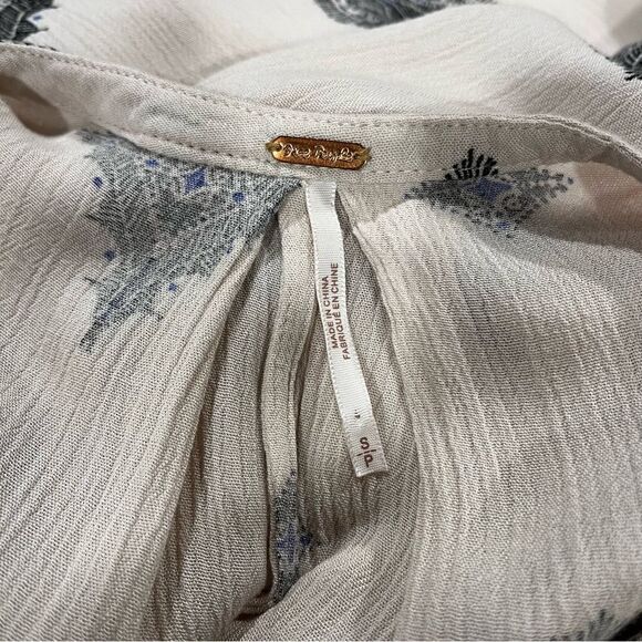 FREE PEOPLE SWING Ivory Medallion Print Tunic Mini Dress Boho Festival - Picture 12 of 15